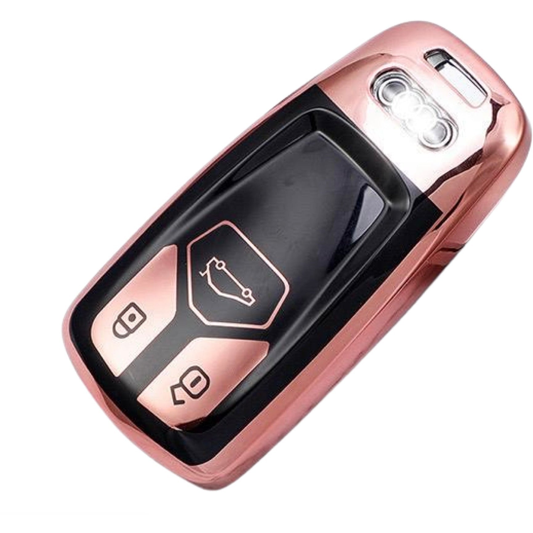 Audi key fob cover - Gloss pink and black | Keysleeves