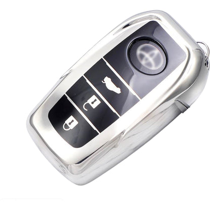 Toyota key cover silver | Hilux, Prado, Land Cruiser key fob cover | Toyota Accessories