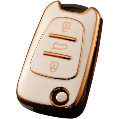 Hyundai key cover white gold | i20, i30, Elantra, Accent, ix20, ix35 | Hyundai accessories - Keysleeves