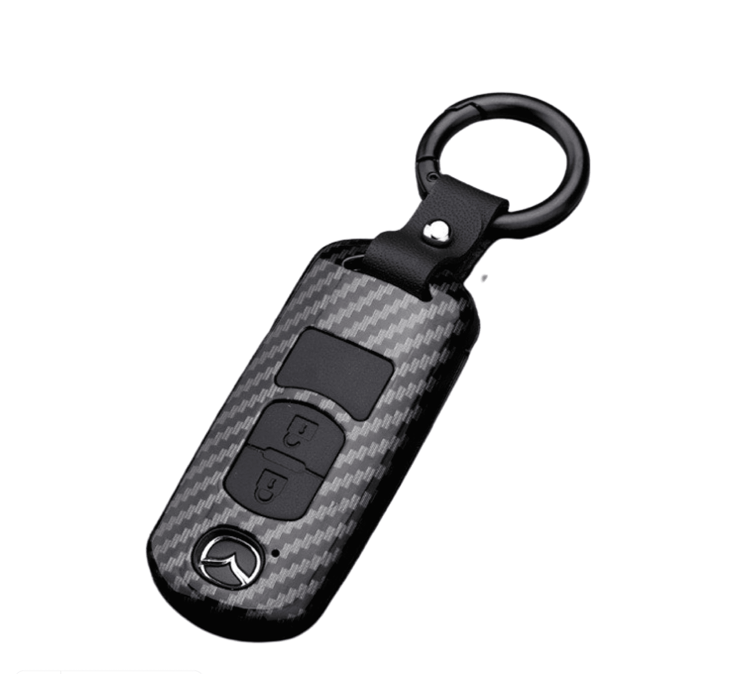 Mazda key cover | Mazda 3, 2, 6, CX-3, CX-5 car key cover | Carbon fibre design black | Mazda Accessories - Keysleeves