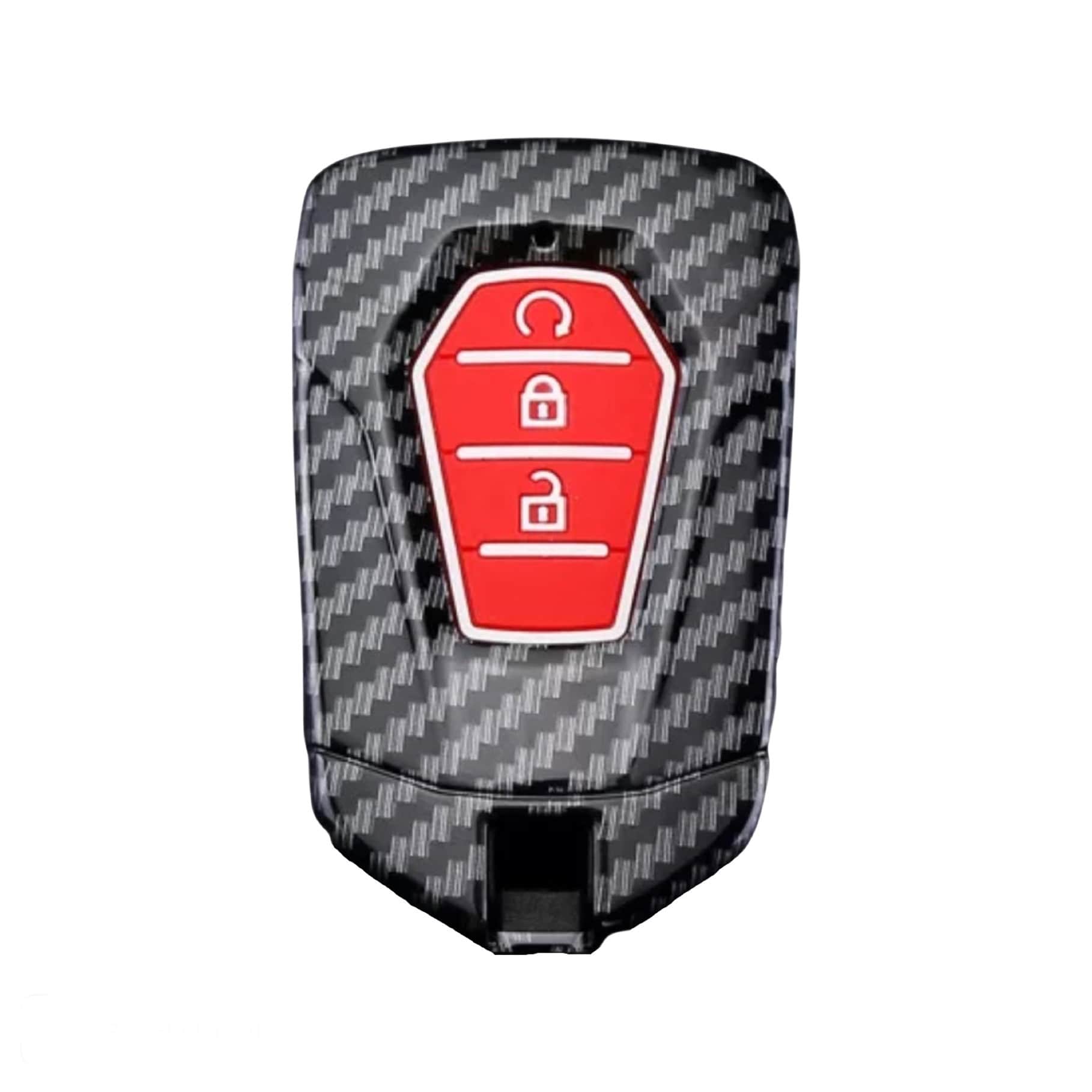 Isuzu Key cover carbon fibre red | D-Max and MU-X | Isuzu accessories - Keysleeves 