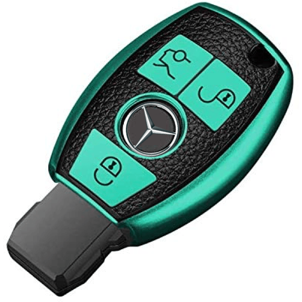 Mercedes-Benz key cover leather green | A class, C class, E Class | Mercedes Accessories - Keysleeves