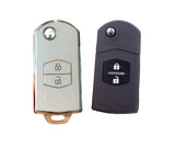 Mazda Flip key cover | Mazda 2, 3, 6, CX-3, CX-5, RX8, MX-5 (2-button) car key fob cover
