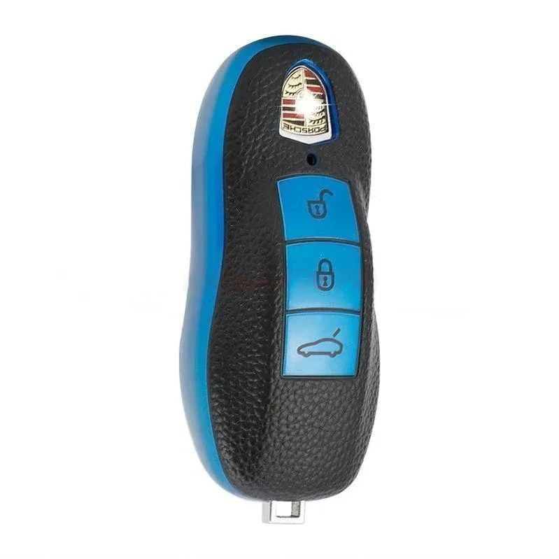 Porsche key fob cover blue | Leather Design - 911, Cayenne, Macan, Panamera | porsche accessories - Keysleeves