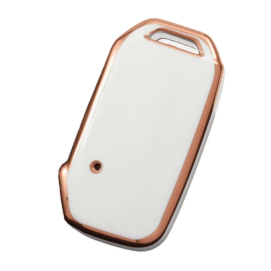 Kia key cover white and gold | Cerato and sportage (2019+) Car key Cover | Kia Accessories - Keysleeves