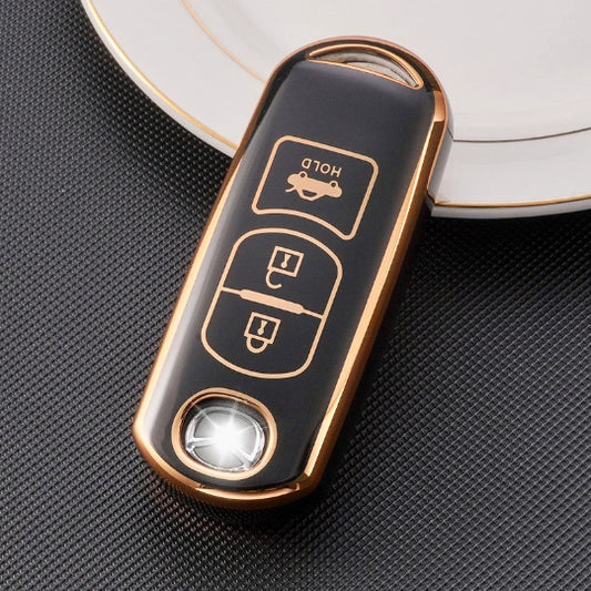 Mazda Key cover black | Mazda 2, 3, 6, CX-3, CX-5 (3-button) car key cover | Mazda Accessories - Keysleeves