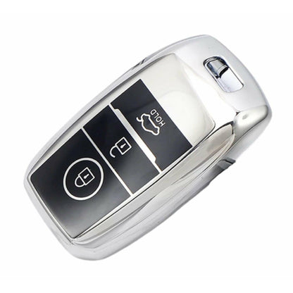 Kia Key Cover silver | Cerato, Rio, Sportage, Sorento, Optima - Carbon Fibre Design | Kia Accessories - Keysleeves