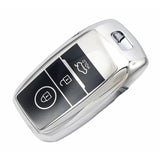 Kia Key Cover silver | Cerato, Rio, Sportage, Sorento, Optima - Carbon Fibre Design | Kia Accessories - Keysleeves